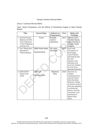 D
EPED
C
O
PYdeemed
All rights reserved. No part of this material may be reproduced or transmitted in any form or by any means -
electronic or mechanical including photocopying – without written permission from the DepEd Central Office. First Edition, 2015.
 