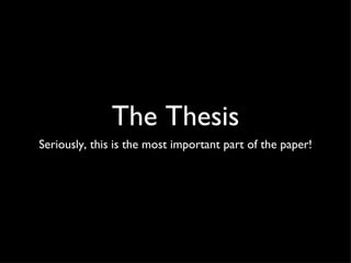 The Thesis ,[object Object]