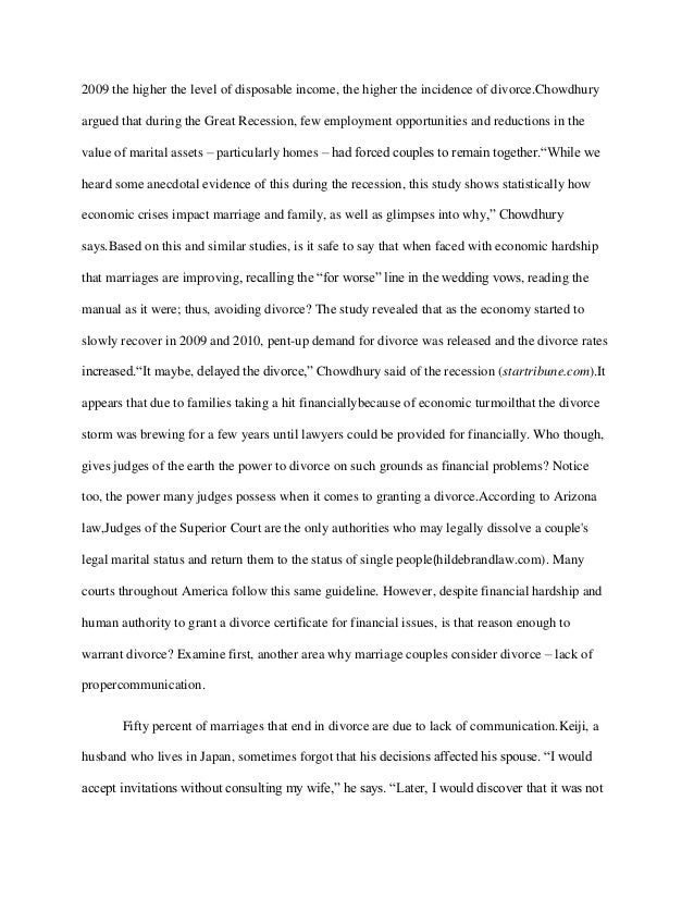 research papers on divorce
