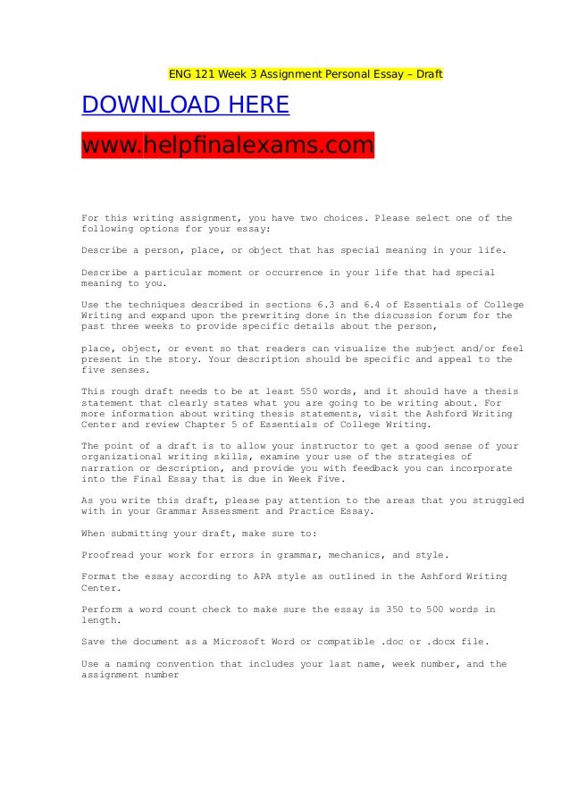 Eng Week Assignment Personal Essay Draft Eng Week Assignment Personal Essay Draft Download Here Wwwhelpfinalexamscom Assignment Helper Online also High School Argumentative Essay Examples Essay On Healthy Eating Habits