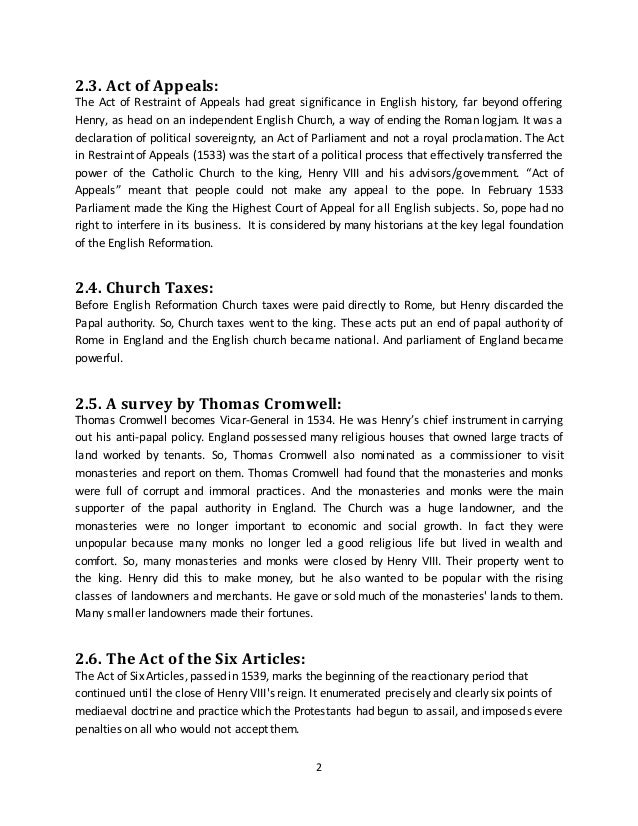 Essay Henry Viii