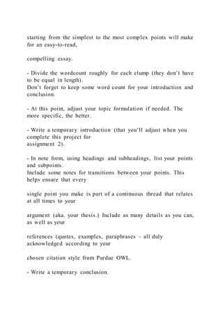 Writing Clumping Example ENG2150 - Assignment 2 | DOCX