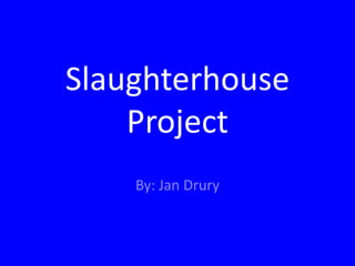 Slaughterhouse
    Project
    By: Jan Drury
 