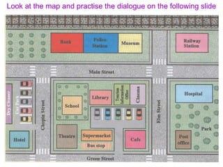 Look at the map and practise the dialogue on the following slide 