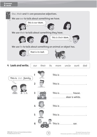 ENGLISH 3 grammar-words FAMILY AND FRIENDS | PDF