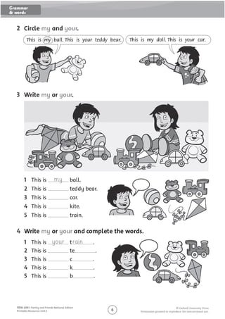 ENGLISH 3 grammar-words FAMILY AND FRIENDS | PDF
