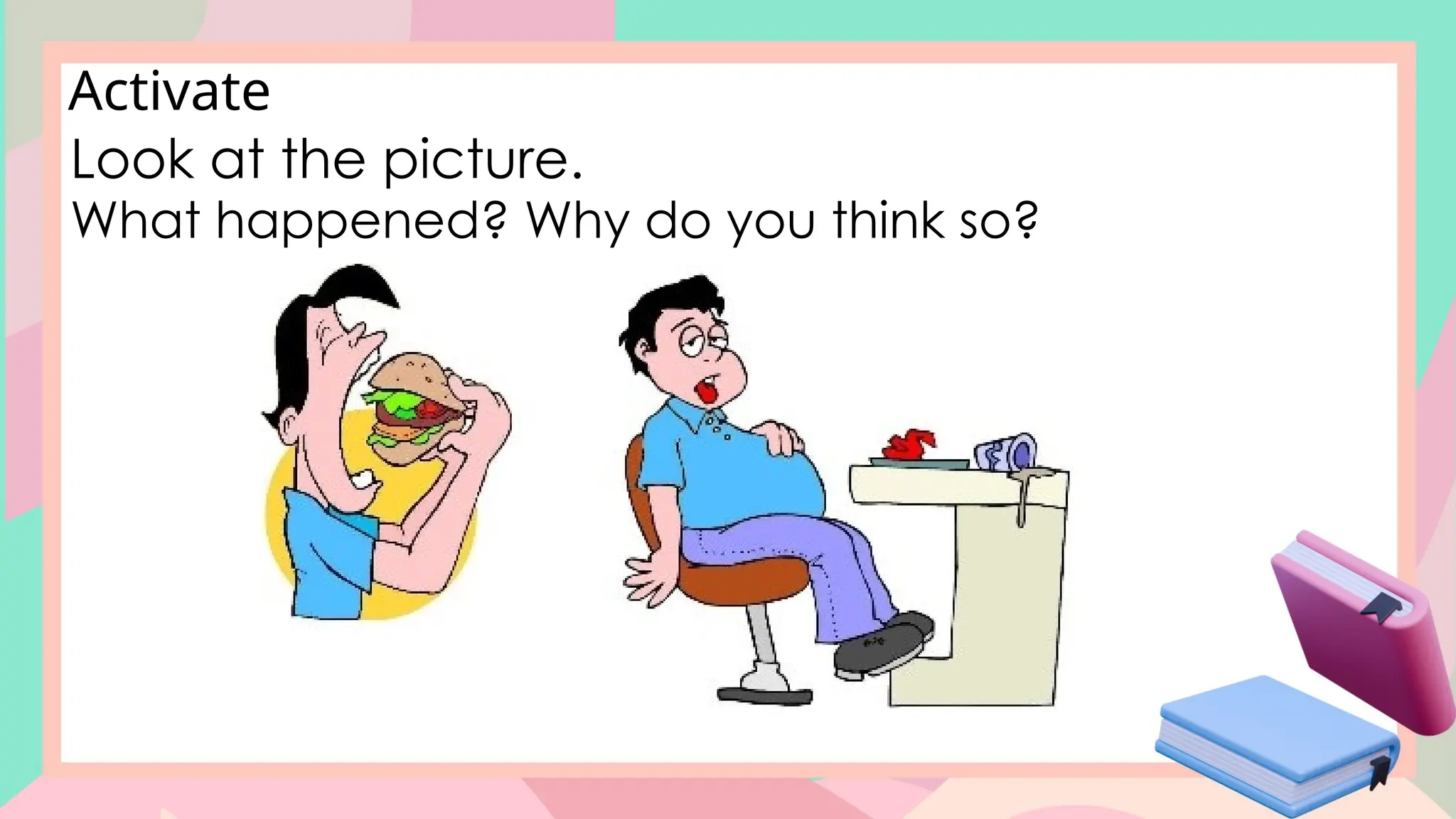 Activate
Look at the picture.
What happened? Why do you think so?
 