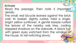 Rustled Note Adjectives and its kinds. Using Adjectives in sentences. Composing ...
