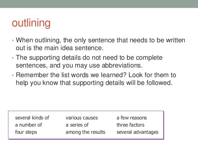 Eng 52 outlining mapping summarizing strategies