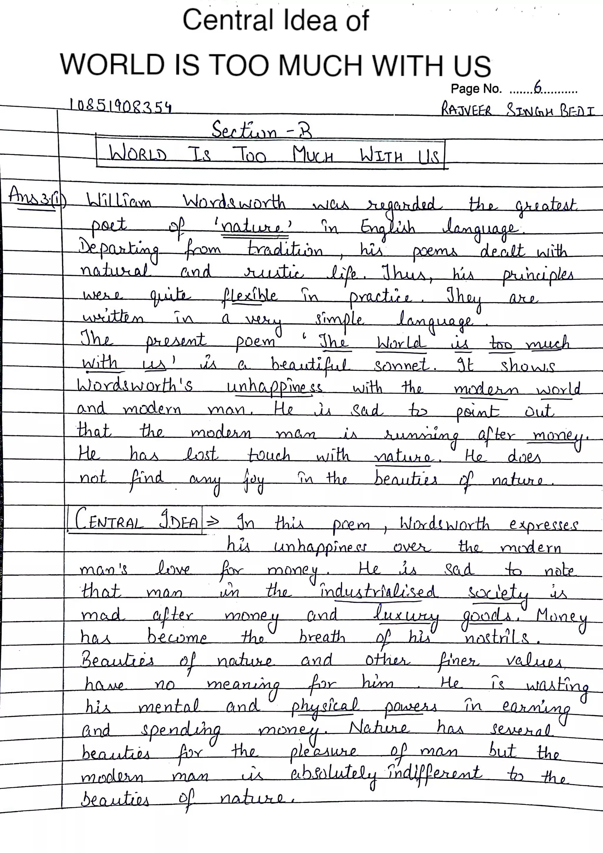 English | Bcom 5th sem  | Hand written Notes | by Ritish bedi #RVIRGO