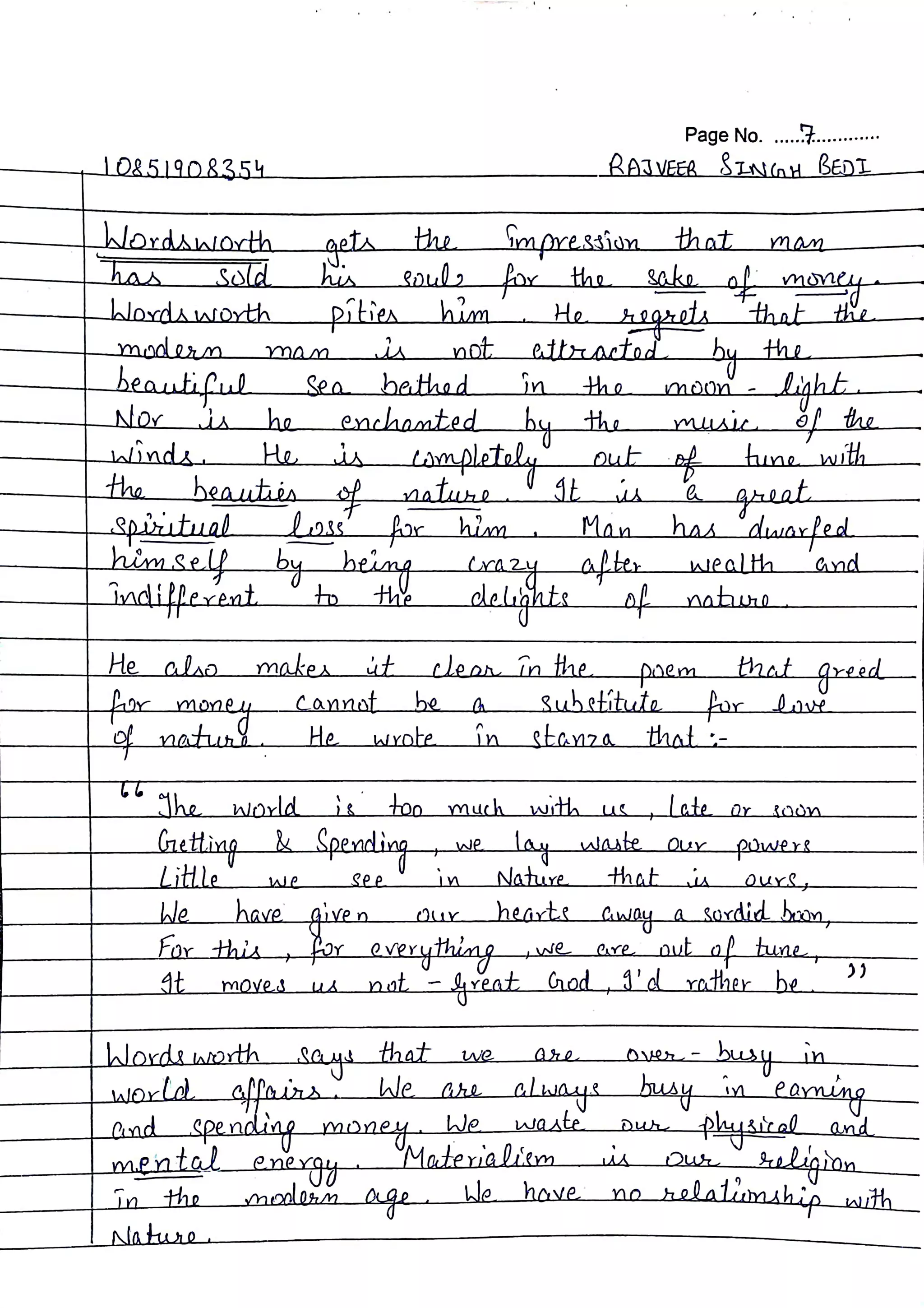 English | Bcom 5th sem  | Hand written Notes | by Ritish bedi #RVIRGO