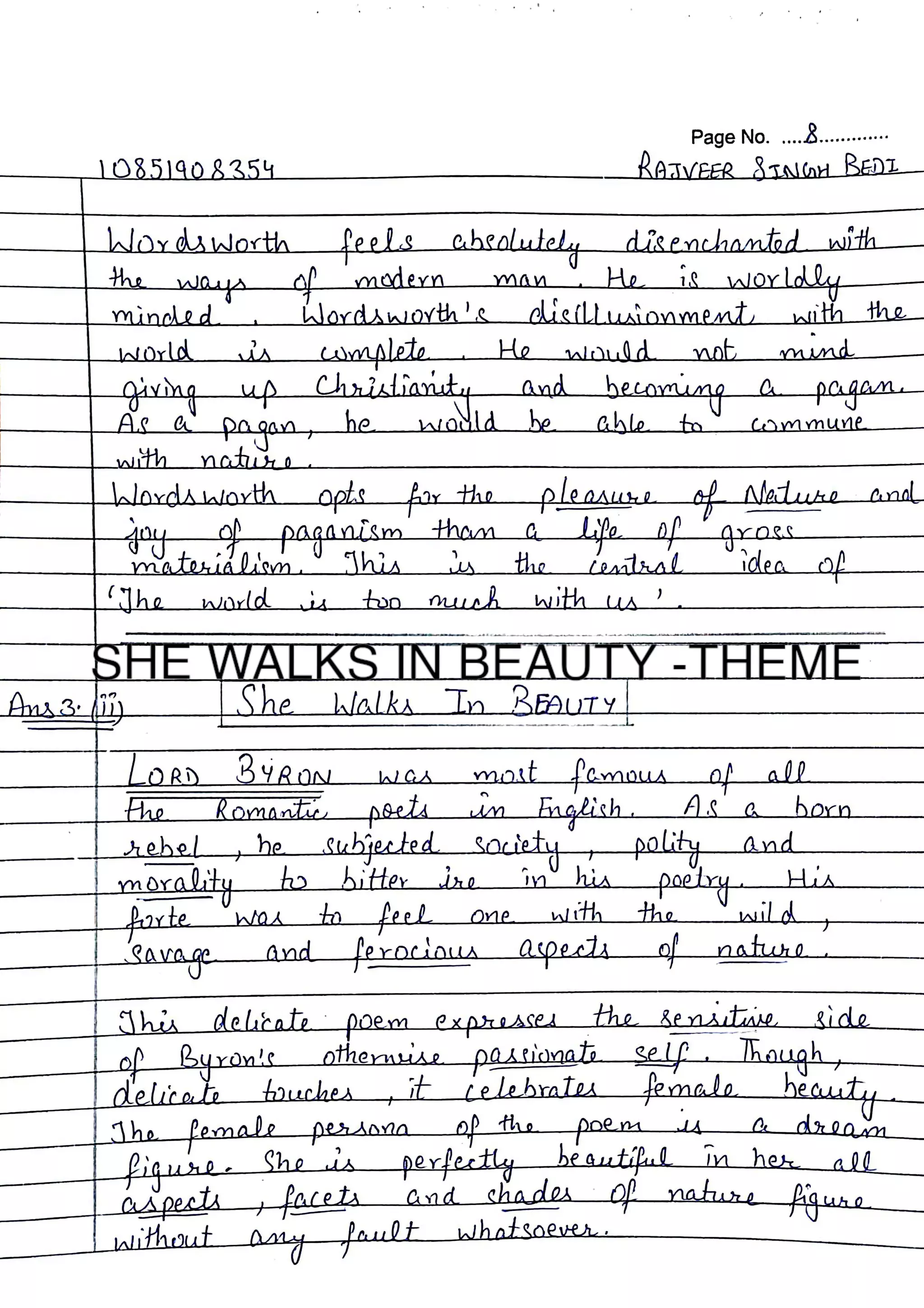 English | Bcom 5th sem  | Hand written Notes | by Ritish bedi #RVIRGO