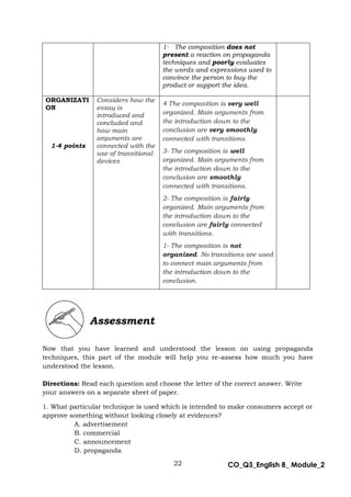 ENG8-Q3-MODULE2.pdf learning module for English 8 | PDF