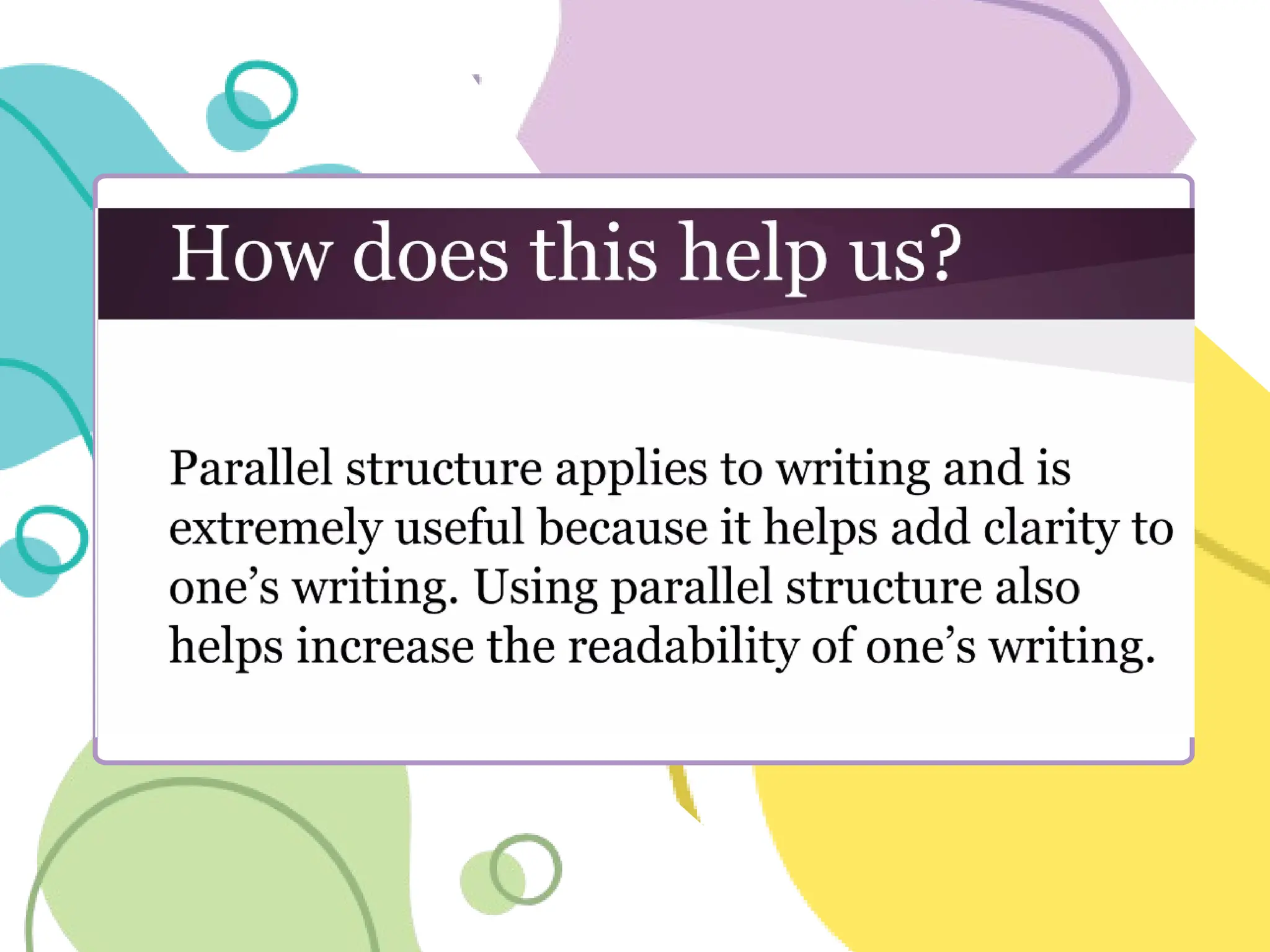 English 8 Quarter 3 Module 6.pptx Using Parallel Structures | PPTX ...