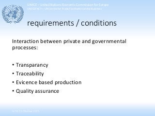 WTO 13 October 2015
UNECE – United Nations Economic Commission for Europe
UN/CEFACT – UN Centre for Trade Facilitation and...