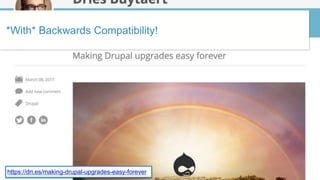 ©2017 Acquia Inc. — Confidential and Proprietary21
*With* Backwards Compatibility!
https://dri.es/making-drupal-upgrades-e...
