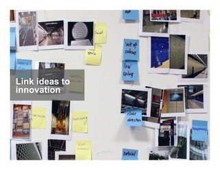 Link ideas to
innovation
 