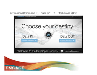 developer.webtrends.com >   “Data IN”   >   “Mobile App SDKs”
 