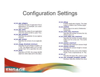 Configuration Settings
 