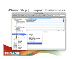 iPhone Step 3: Import Frameworks
 