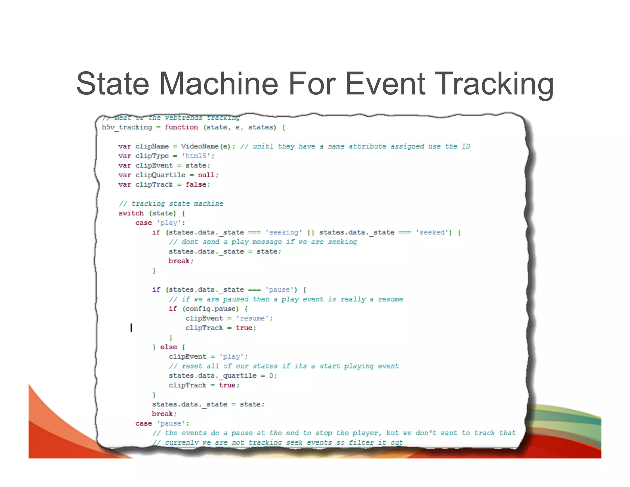 State Machine For Event Tracking
 