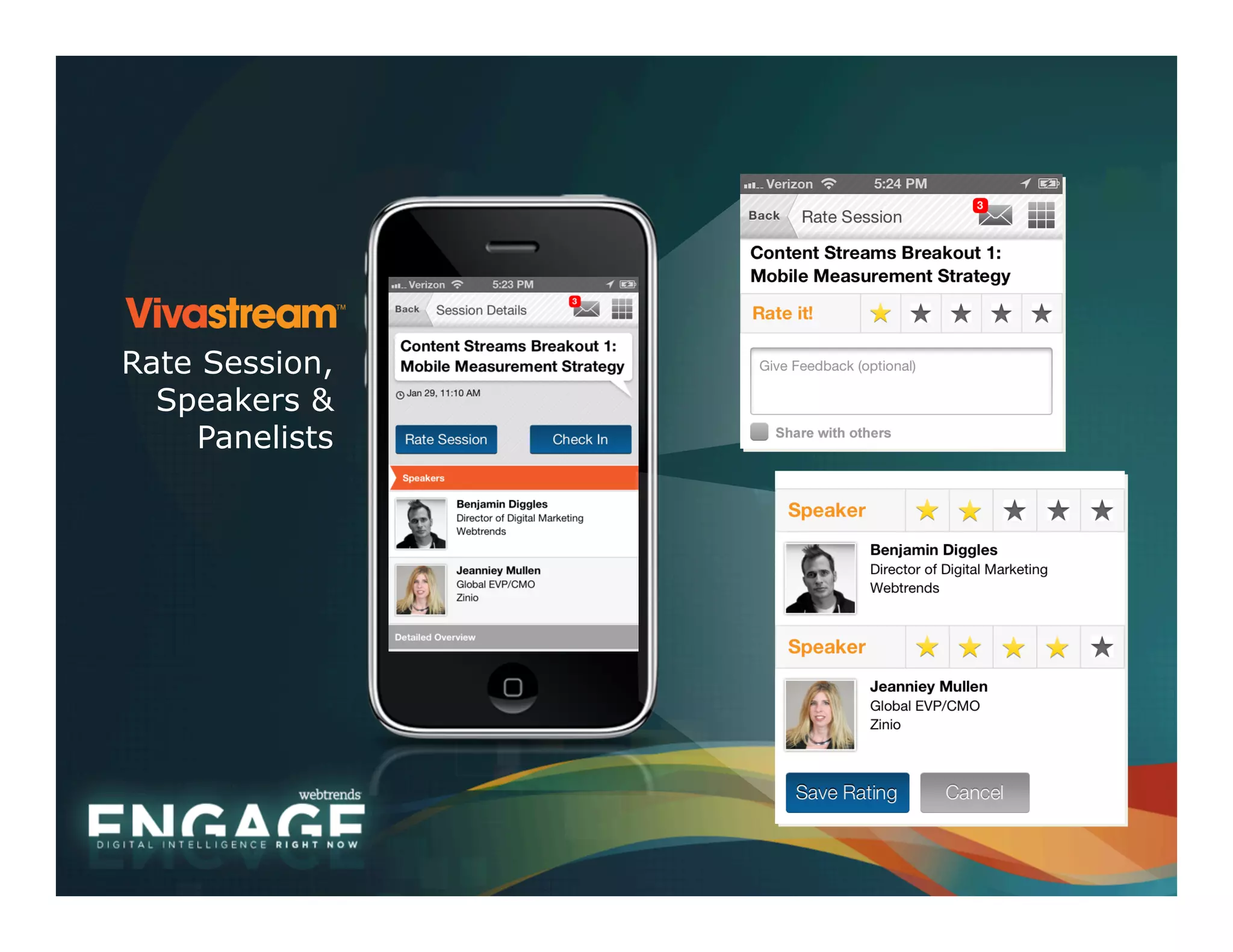 Rate Session,
  Speakers &
    Panelists
 