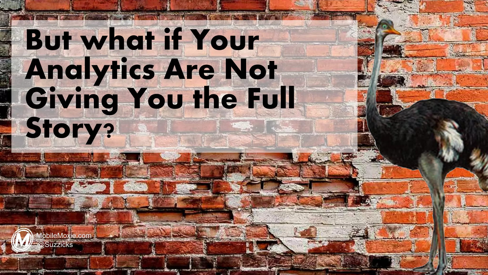 But what if Your
Analytics Are Not
Giving You the Full
Story?
MobileMoxie.com
@Suzzicks
 