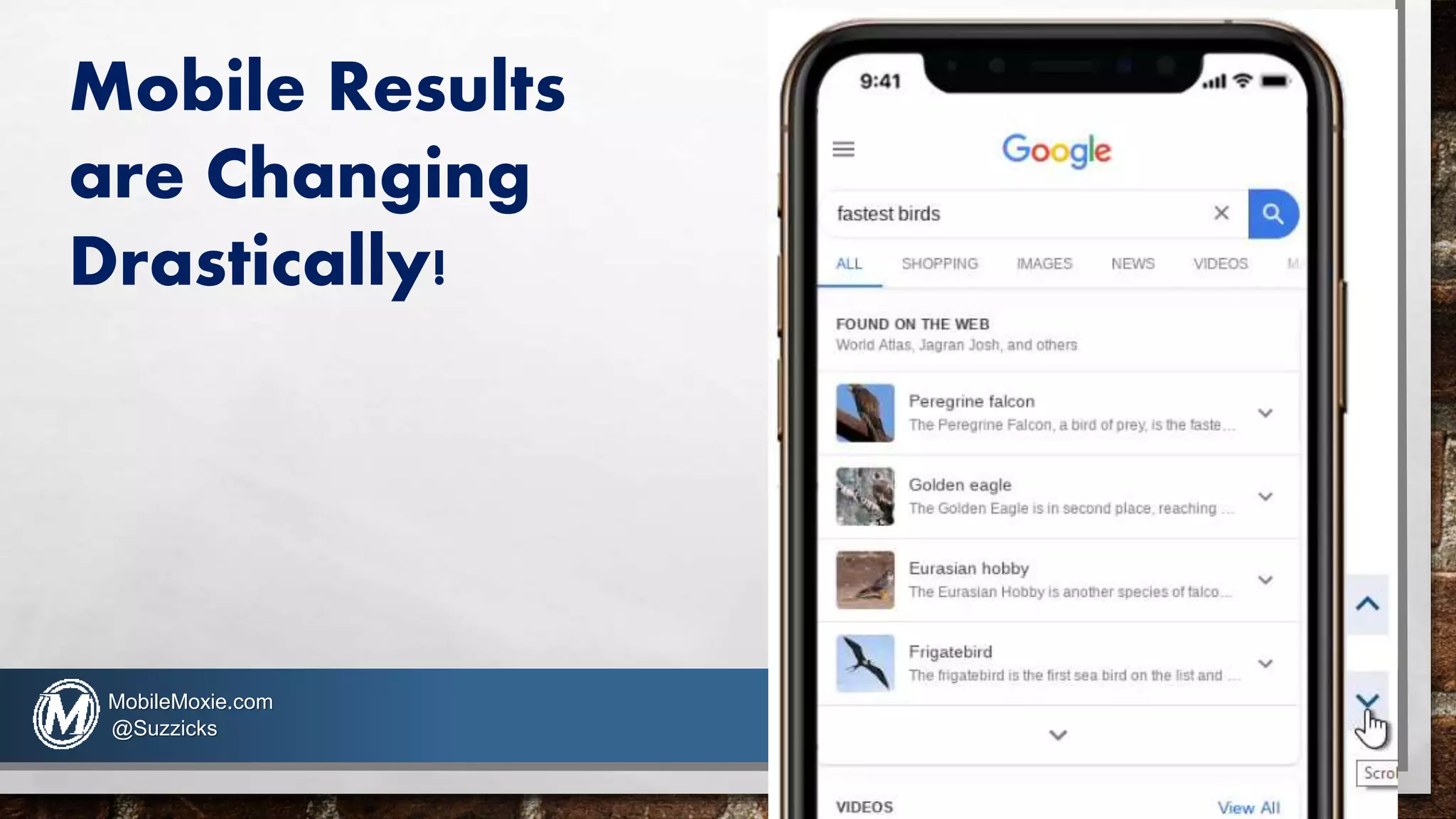 Mobile Results
are Changing
Drastically!
MobileMoxie.com
@Suzzicks
 