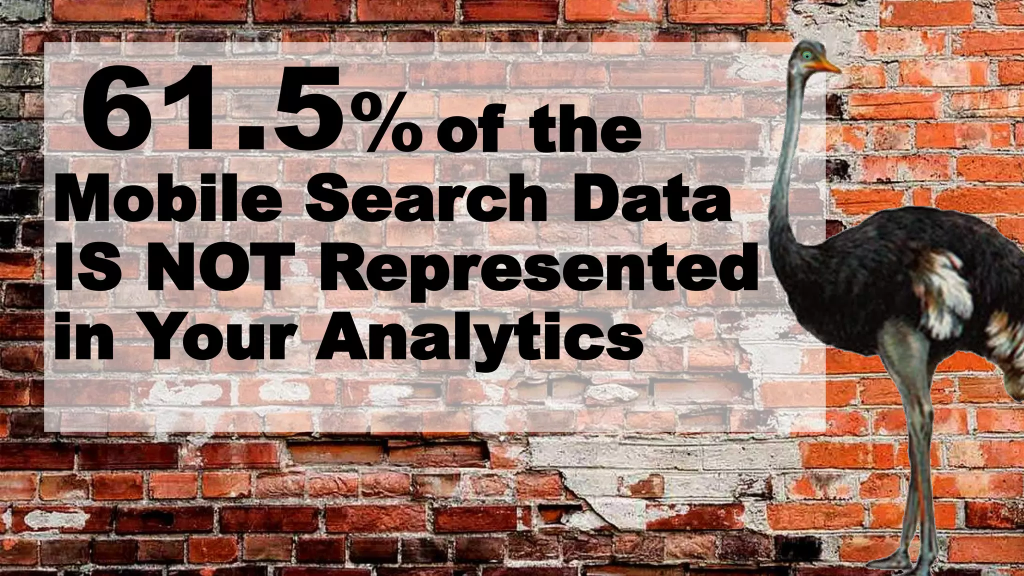 of the
Mobile Search Data
IS NOT Represented
in Your Analytics
61.5%
 