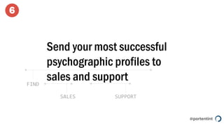 @portentint
Send your most successful
psychographic profiles to
sales and supportFIND
SUPPORTSALES
6
 