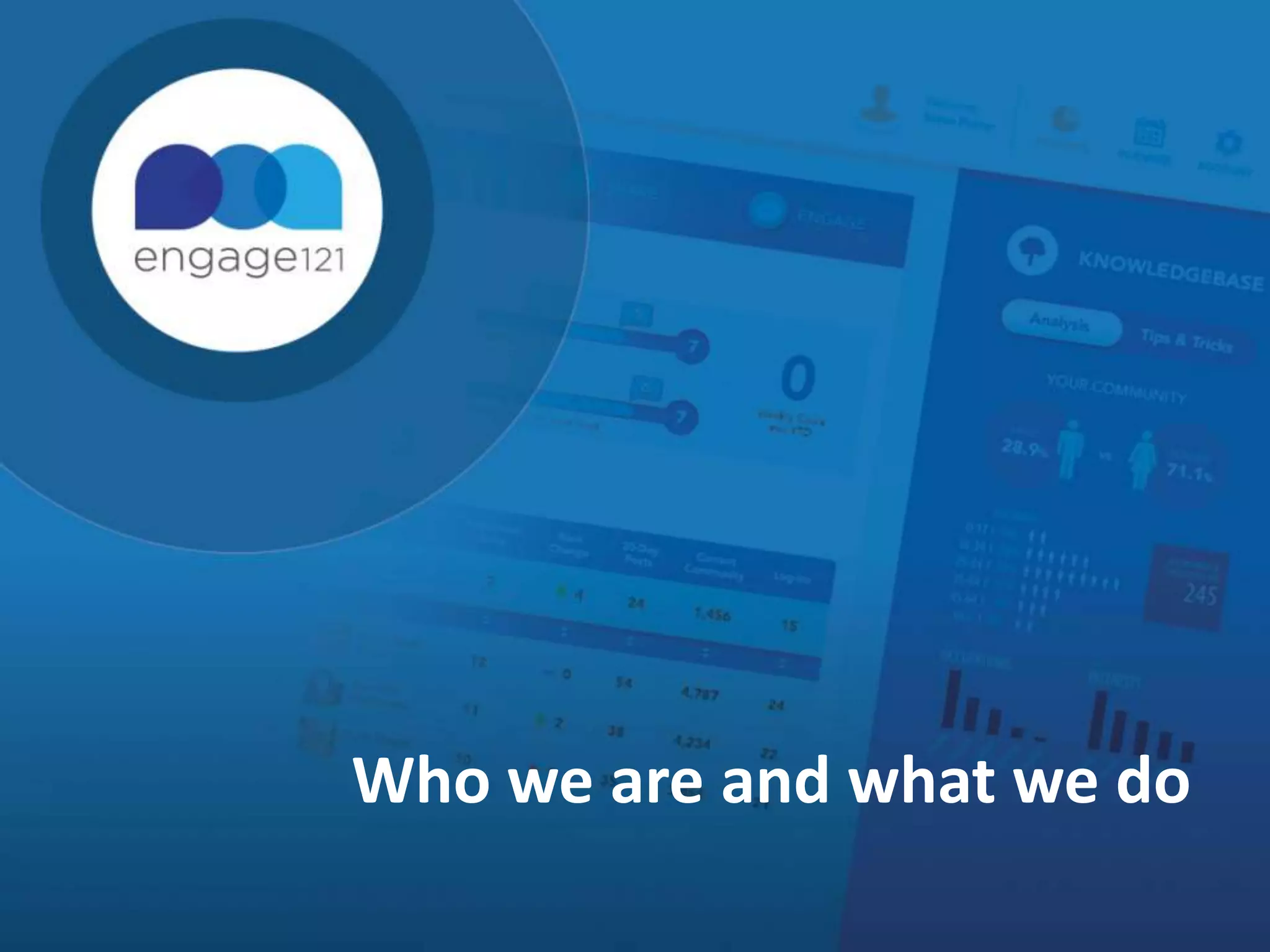 Who we are and what we do

 