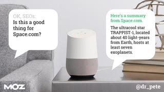 @dr_pete
Here’s a summary
from Space.com.
The ultracool star
TRAPPIST-1, located
about 40 light-years
from Earth, hosts at
least seven
exoplanets.
OK, SEOs:
Is this a good
thing for
Space.com?
 