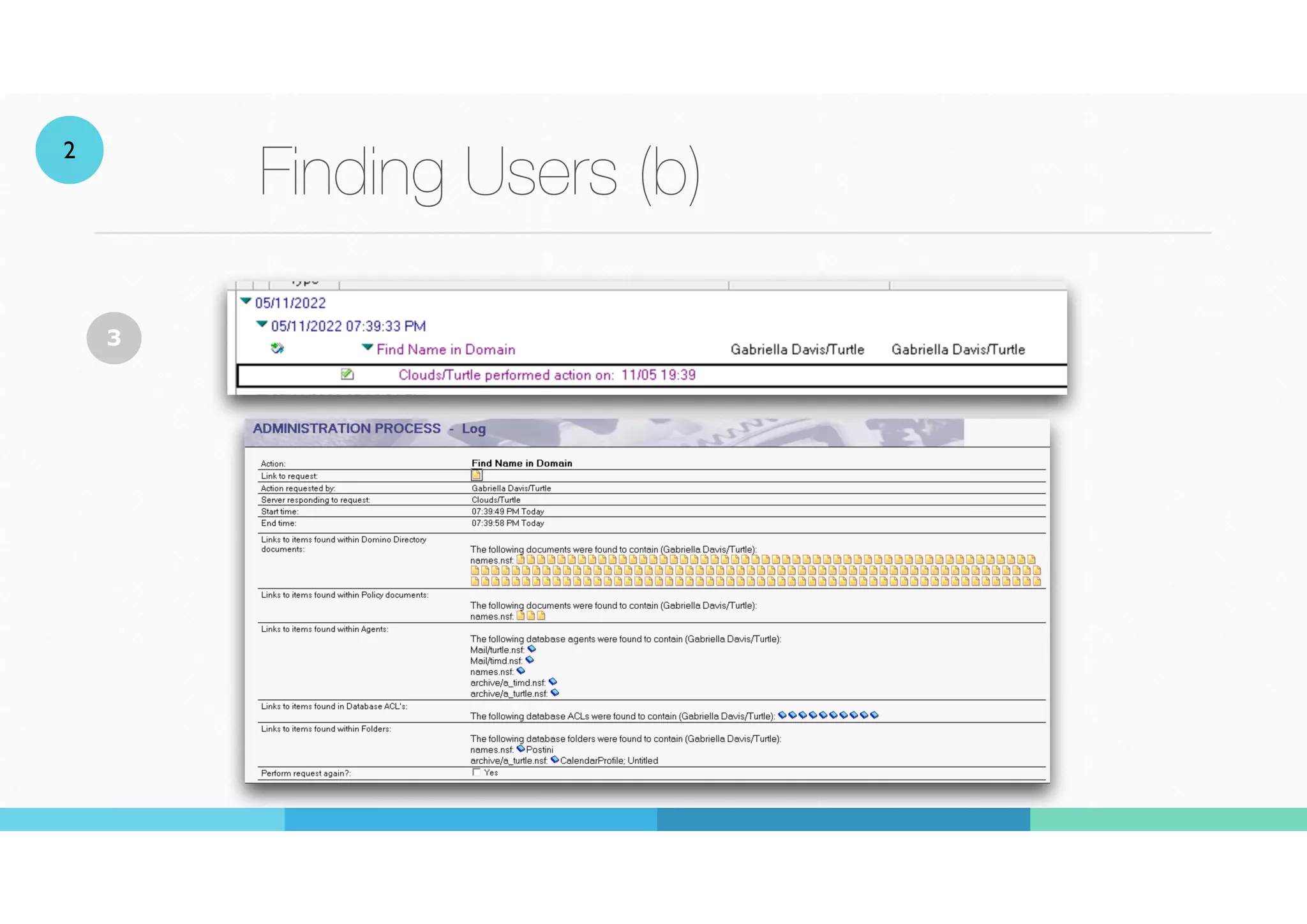 Finding Users (b)
3
2
 