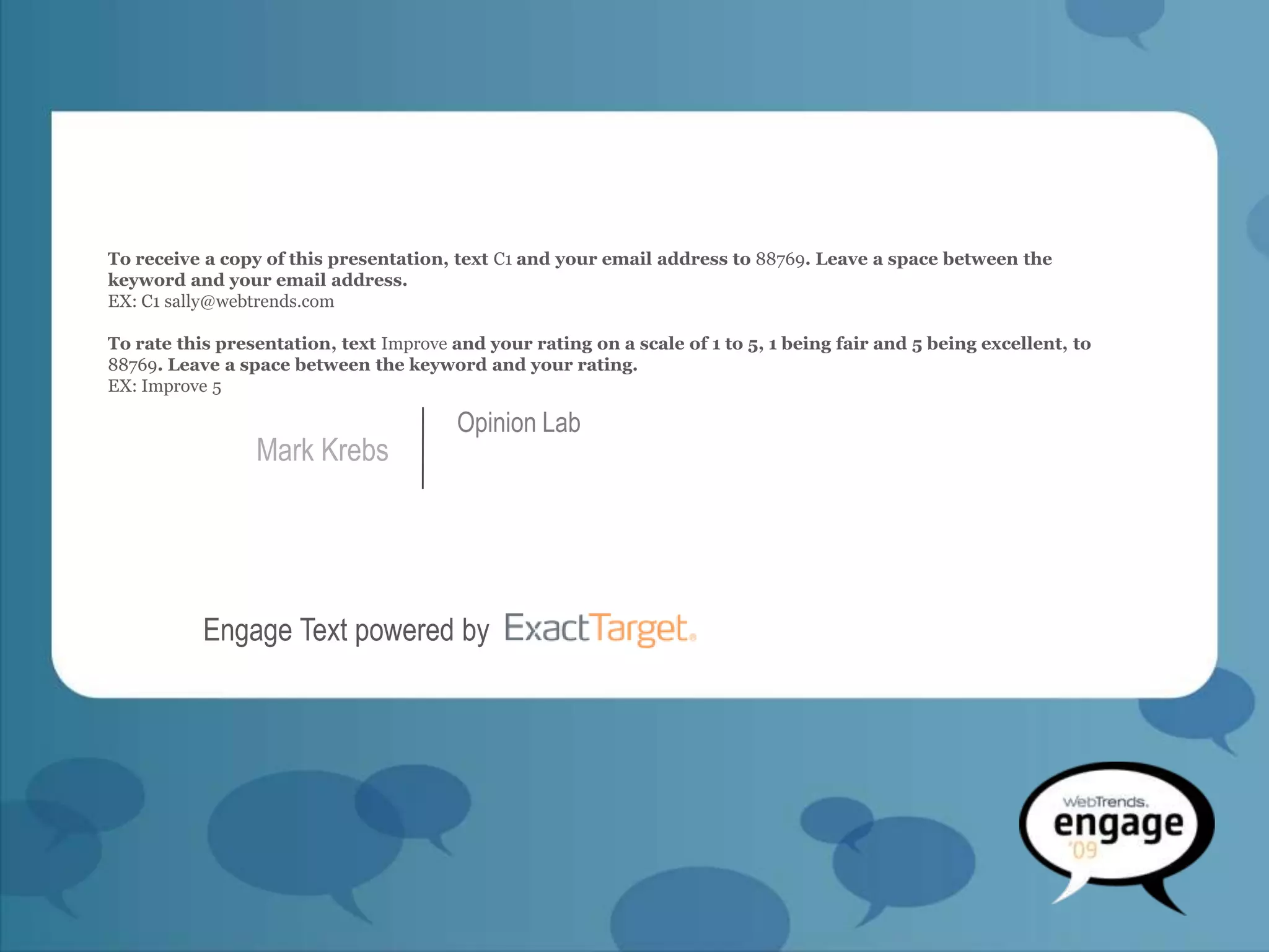 Voice of Customer in the Analytic Ecosystem