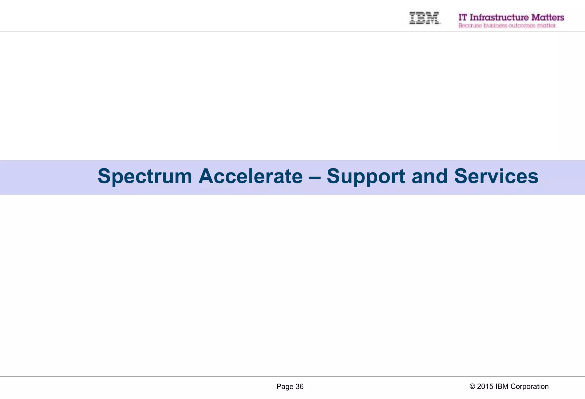 © 2015 IBM CorporationPage 36
Spectrum Accelerate – Support and Services
 