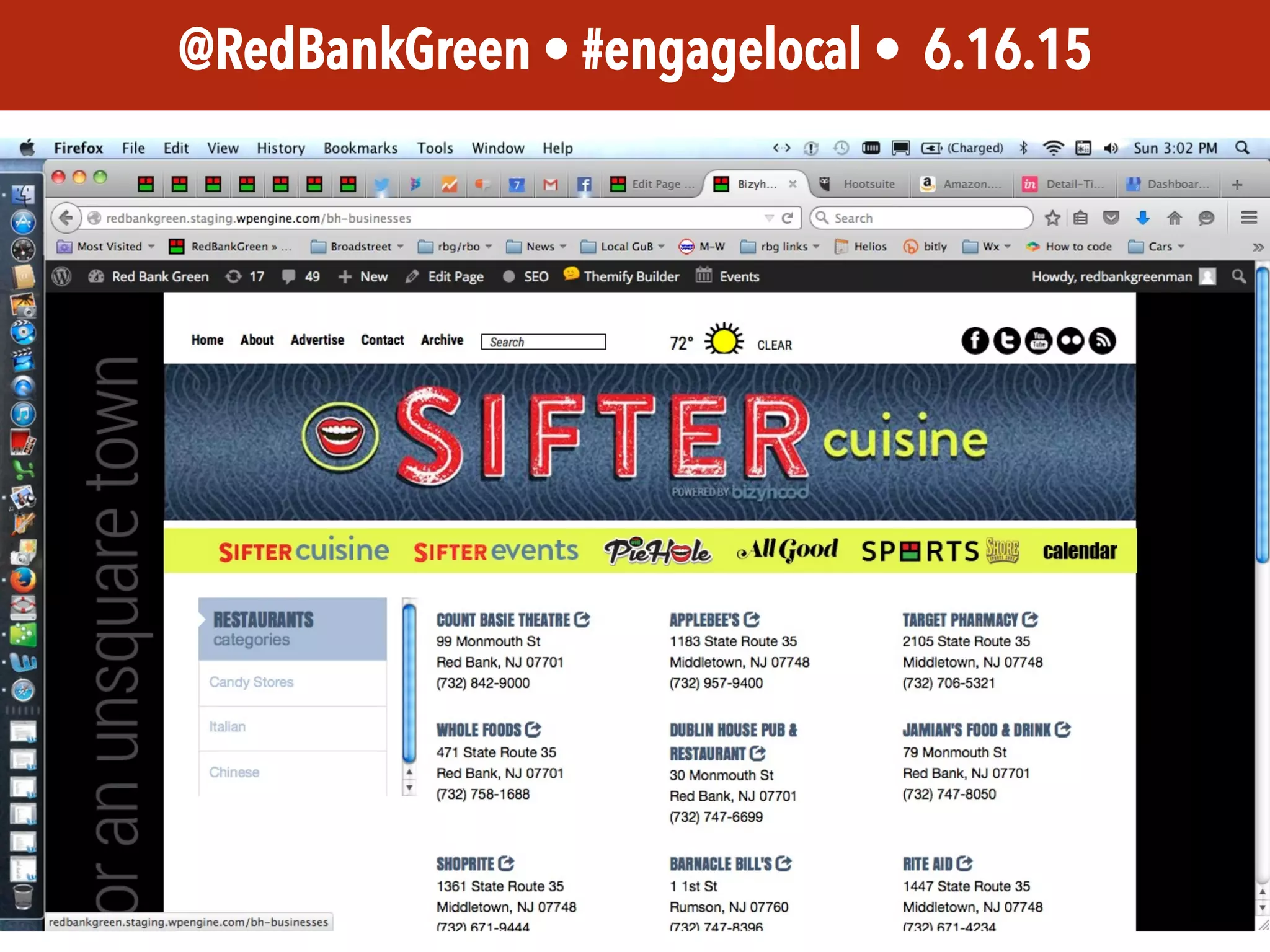 JEM 499 • @jbatsell • 10.7.14@RedBankGreen • #engagelocal • 6.16.15
 