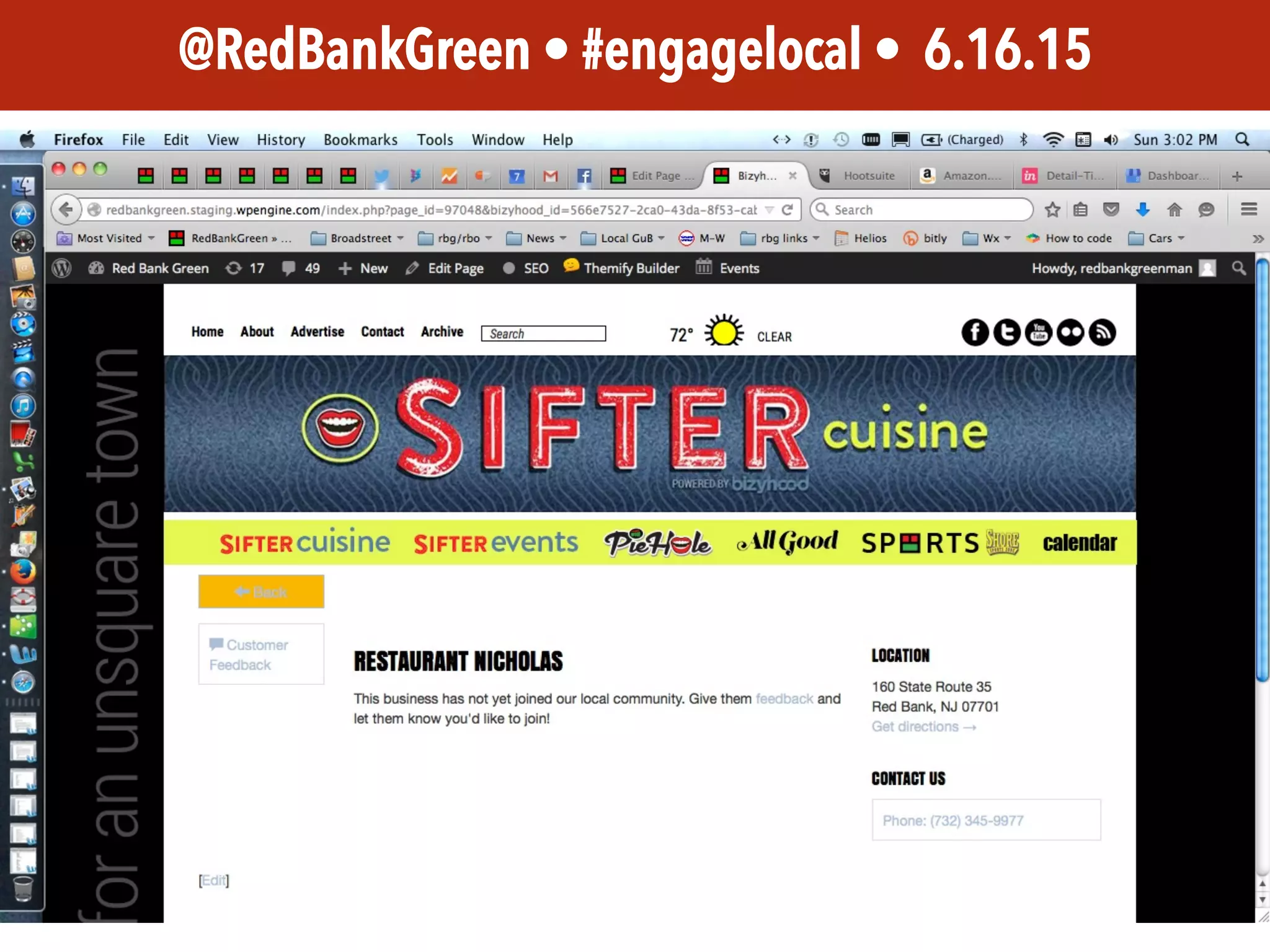 JEM 499 • @jbatsell • 10.7.14@RedBankGreen • #engagelocal • 6.16.15
 