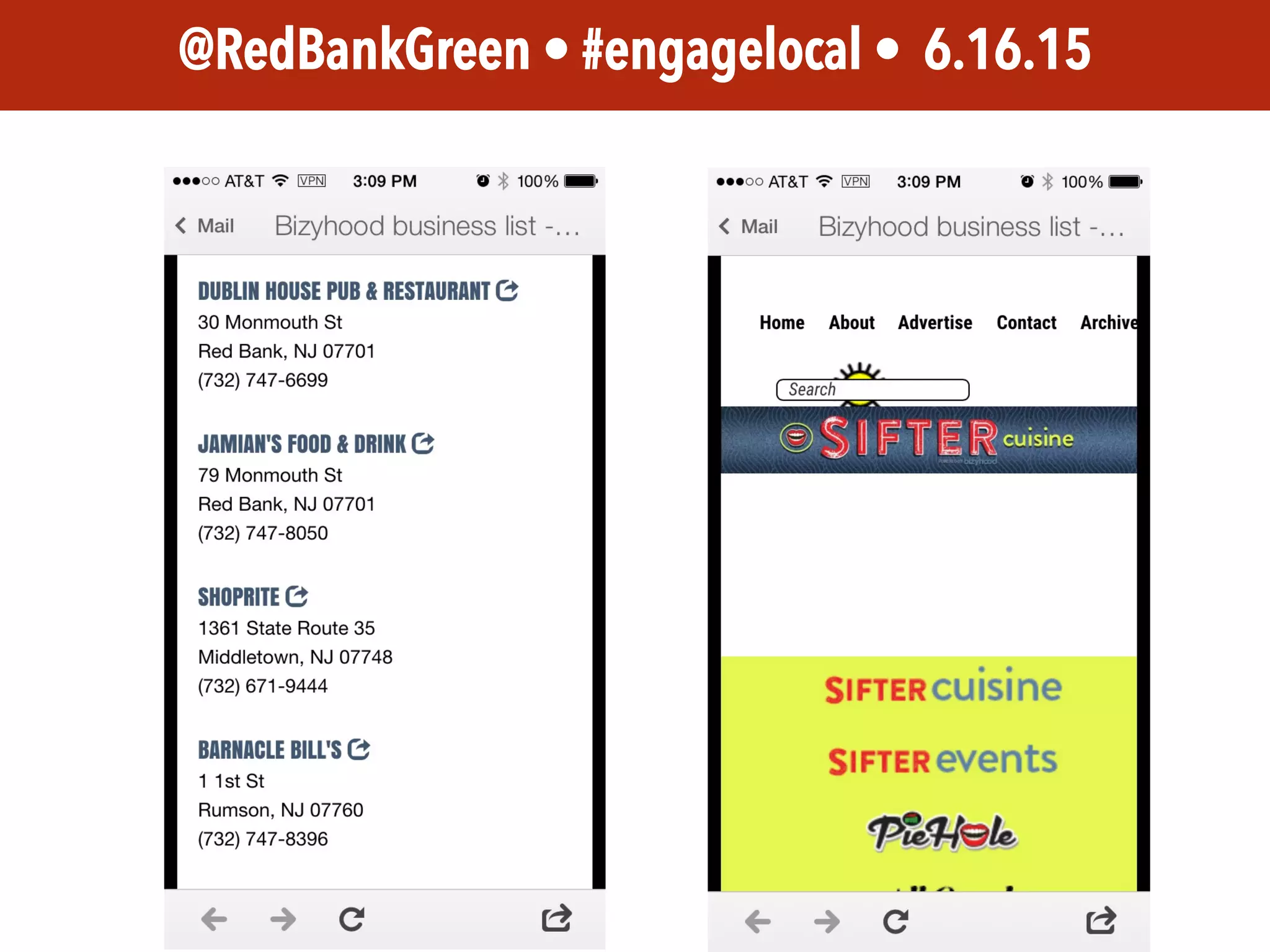 JEM 499 • @jbatsell • 10.7.14@RedBankGreen • #engagelocal • 6.16.15
 