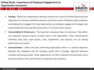 Employee Engagement holds a very important position, few key benefits include: <br />Better Performance - Engaged employee...