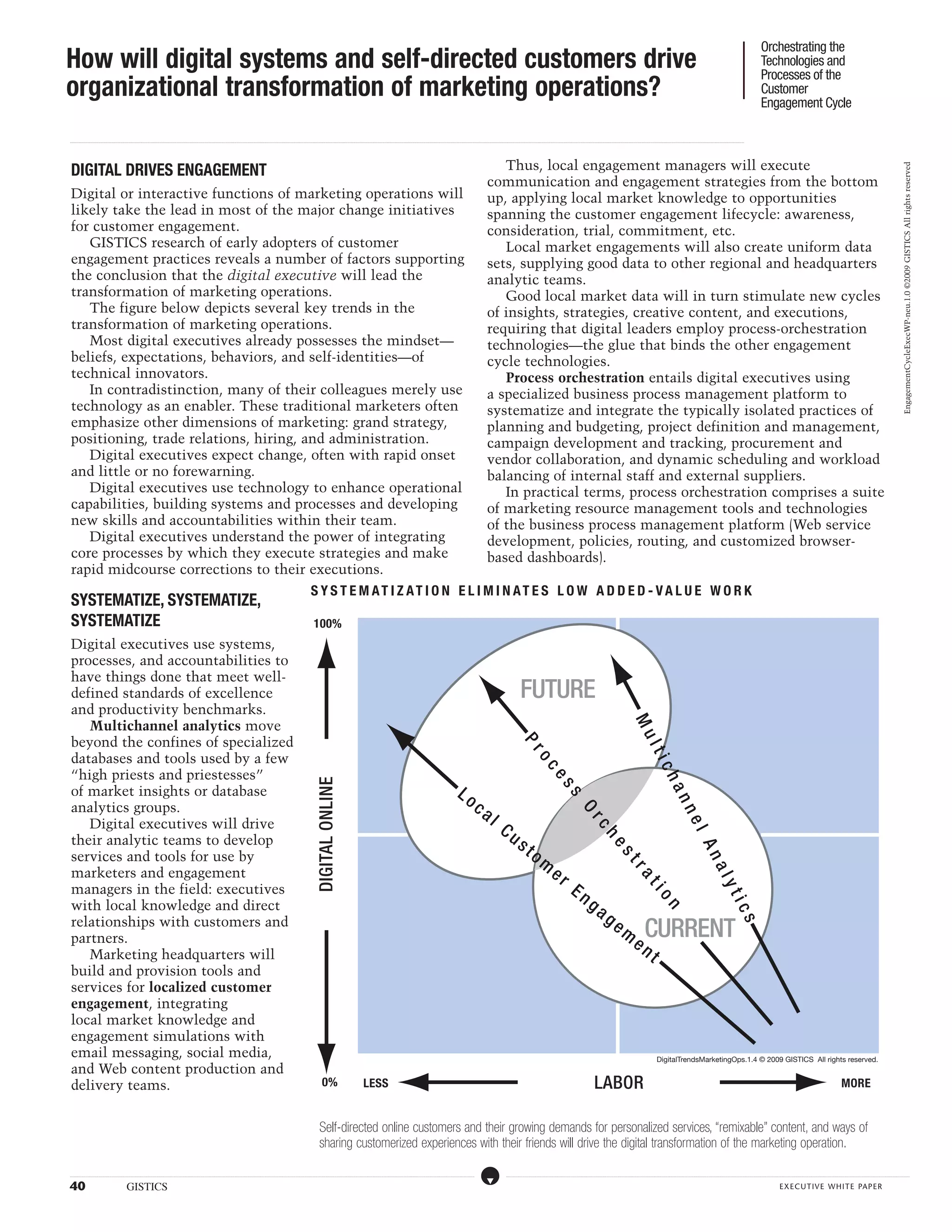 Orchestrating the Technologies and Processes of the Customer Engagement Cycle