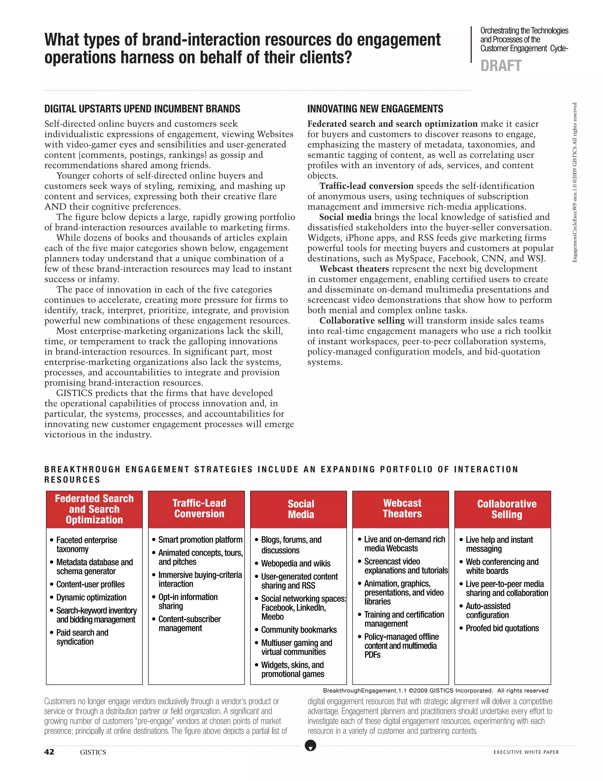Orchestrating the Technologies and Processes of the Customer Engagement Cycle