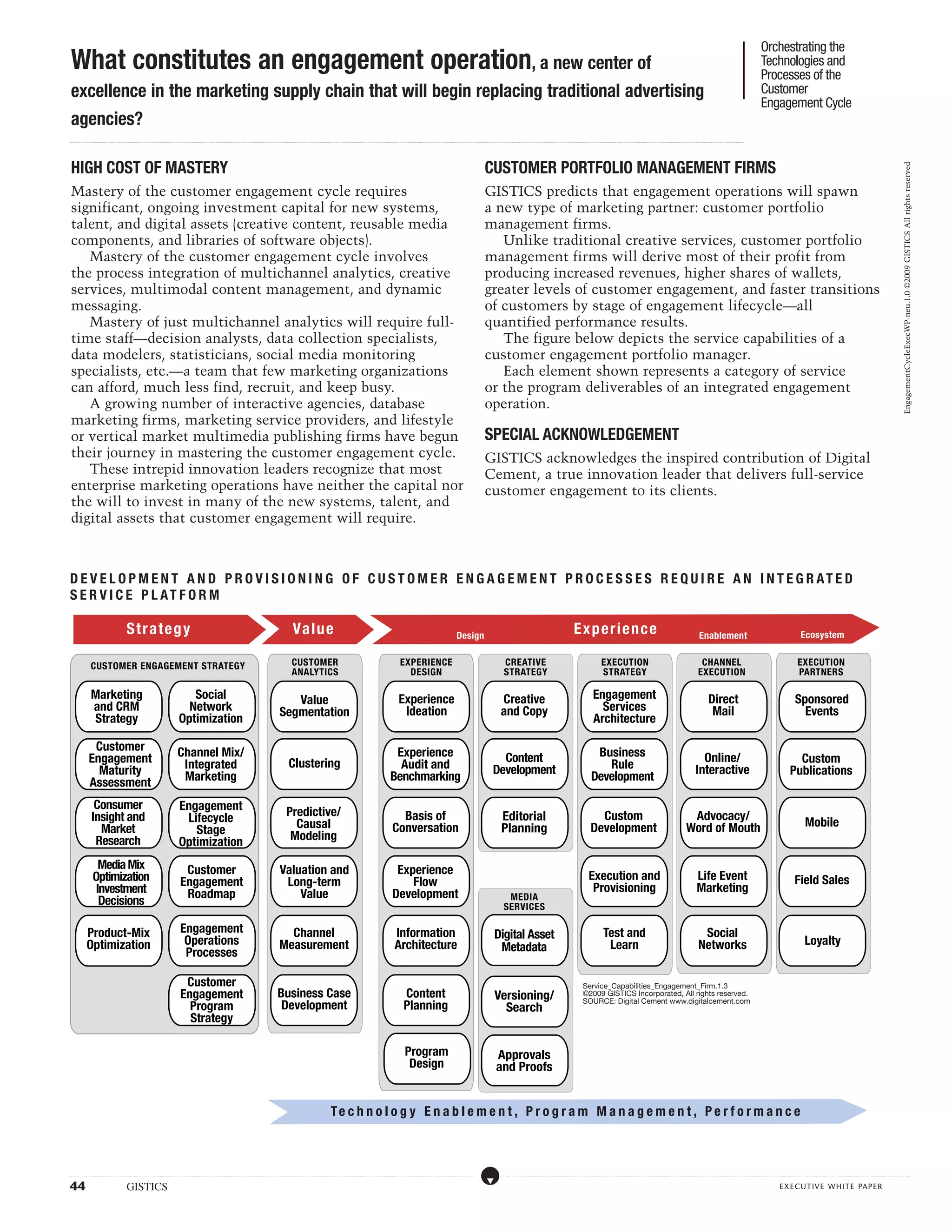 Orchestrating the Technologies and Processes of the Customer Engagement Cycle