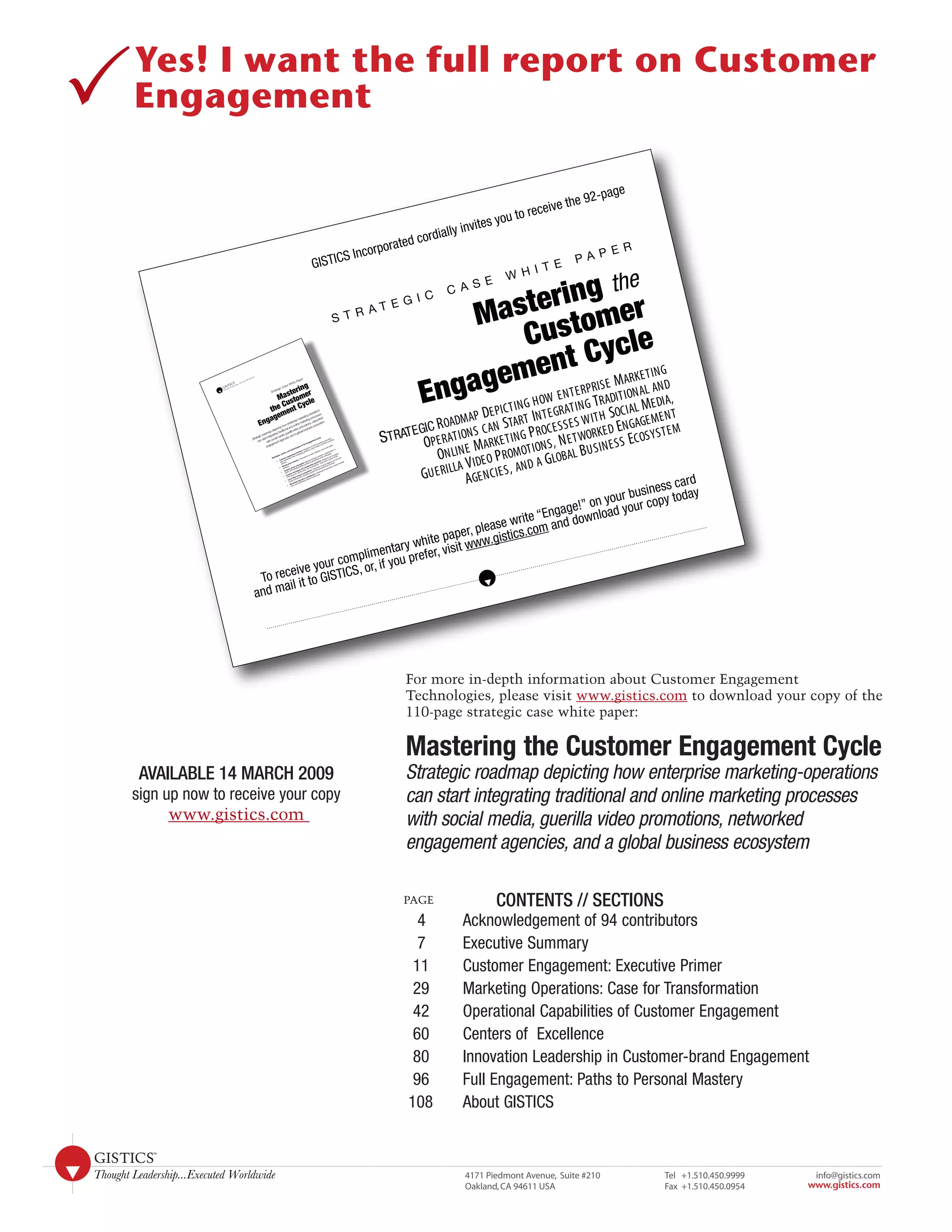 Orchestrating the Technologies and Processes of the Customer Engagement Cycle