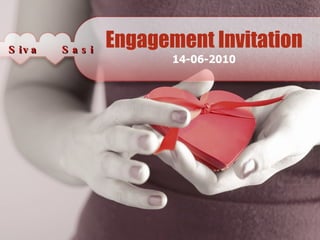 Engagement Invitation 14-06-2010 Siva  Sasi  