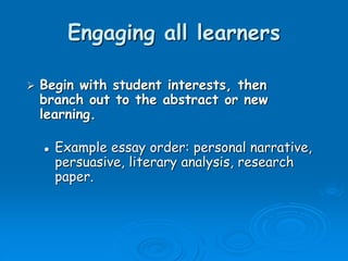 EngagementStrategiesHS.ppt strategy strategies | PPT