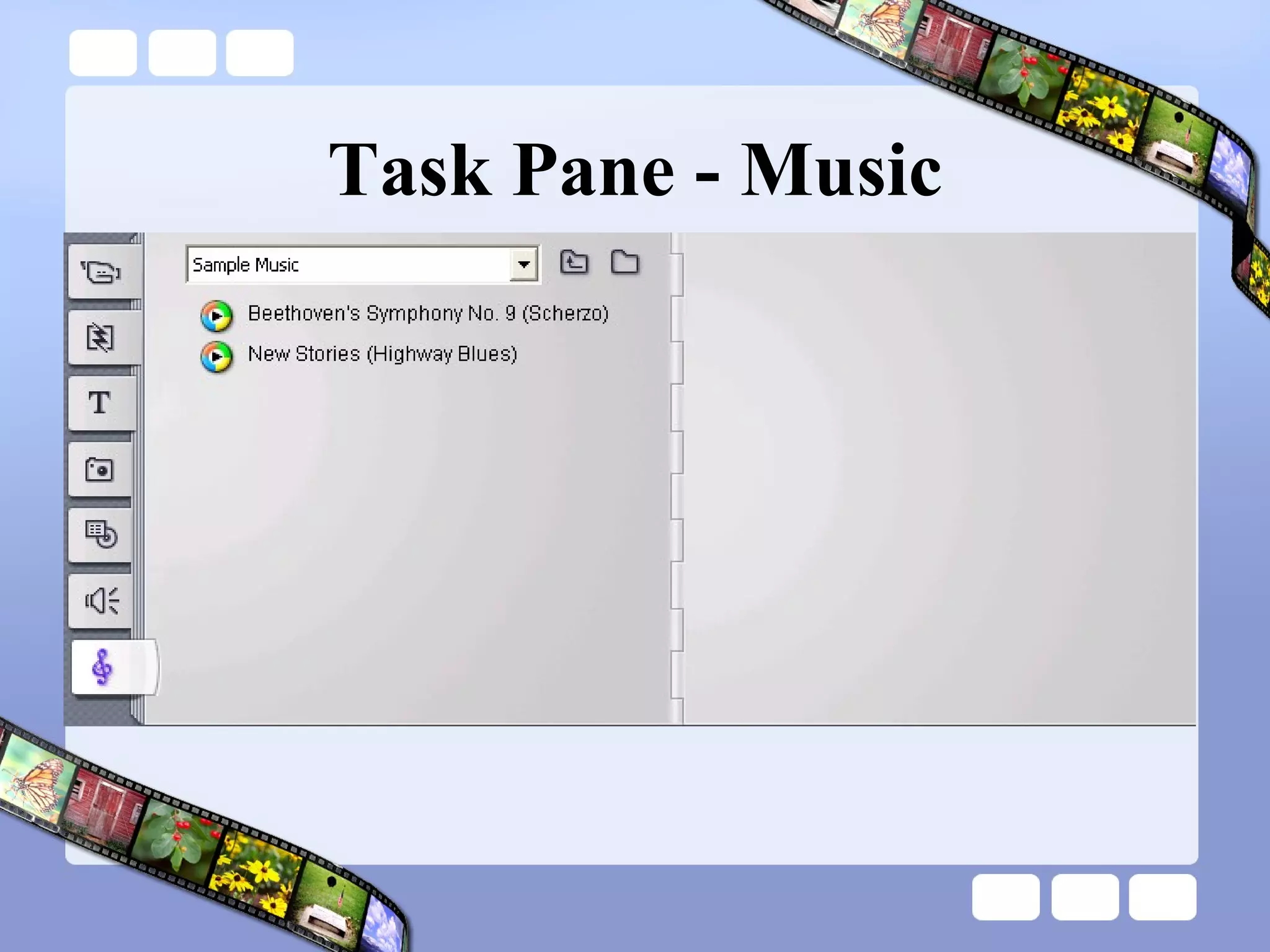 Task Pane - Music 