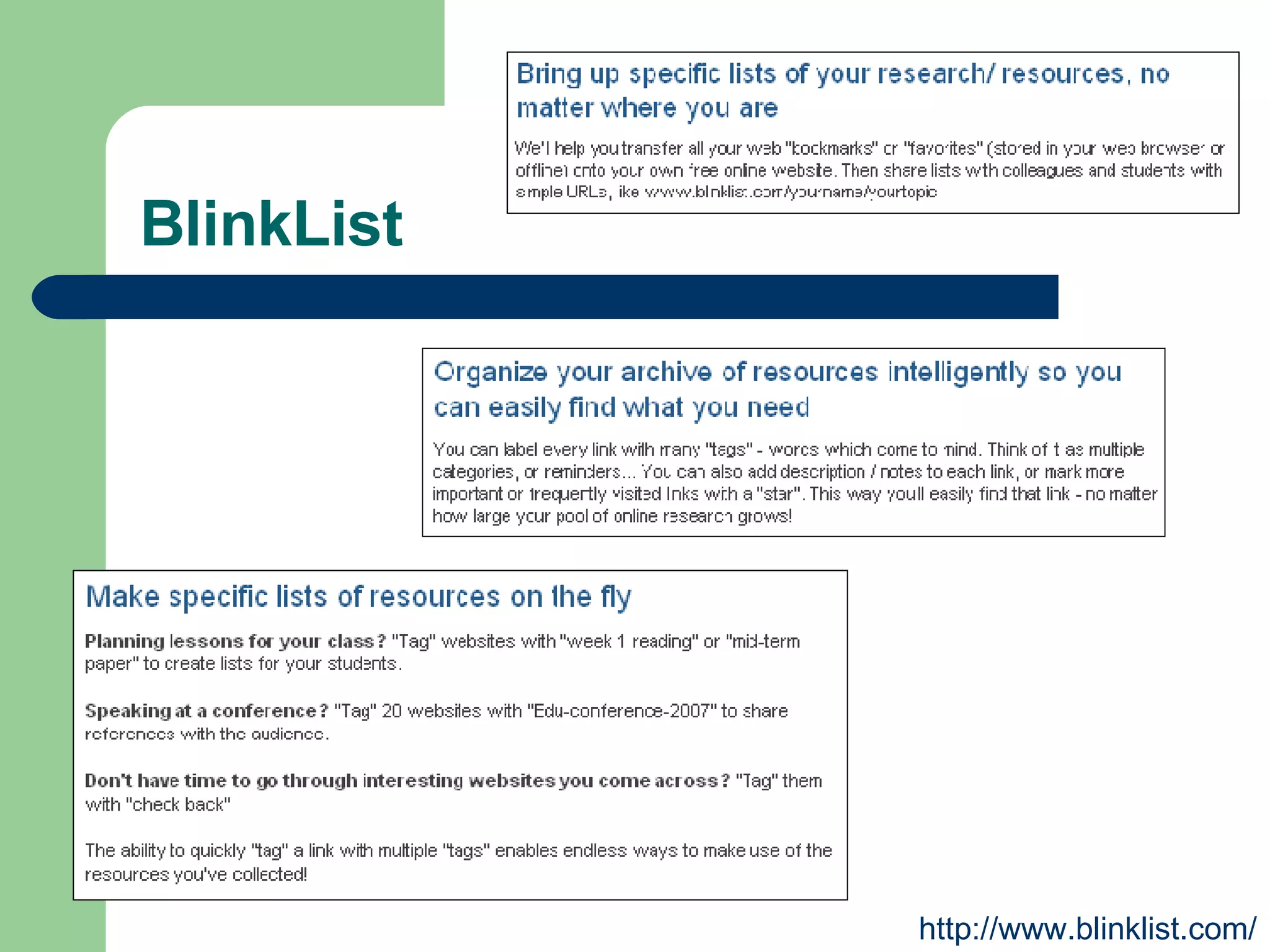 BlinkList  http://www.blinklist.com/ 