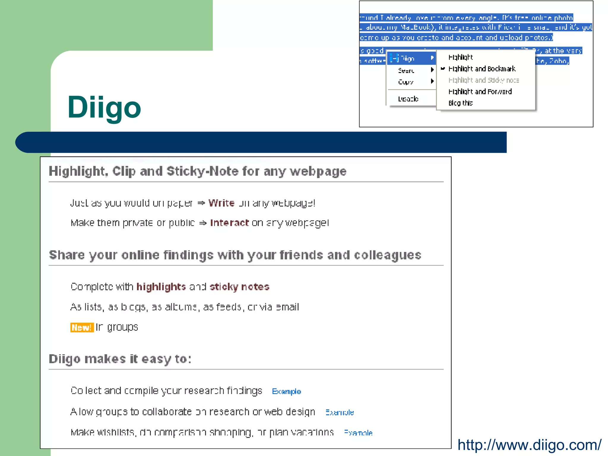 Diigo http://www.diigo.com/ 