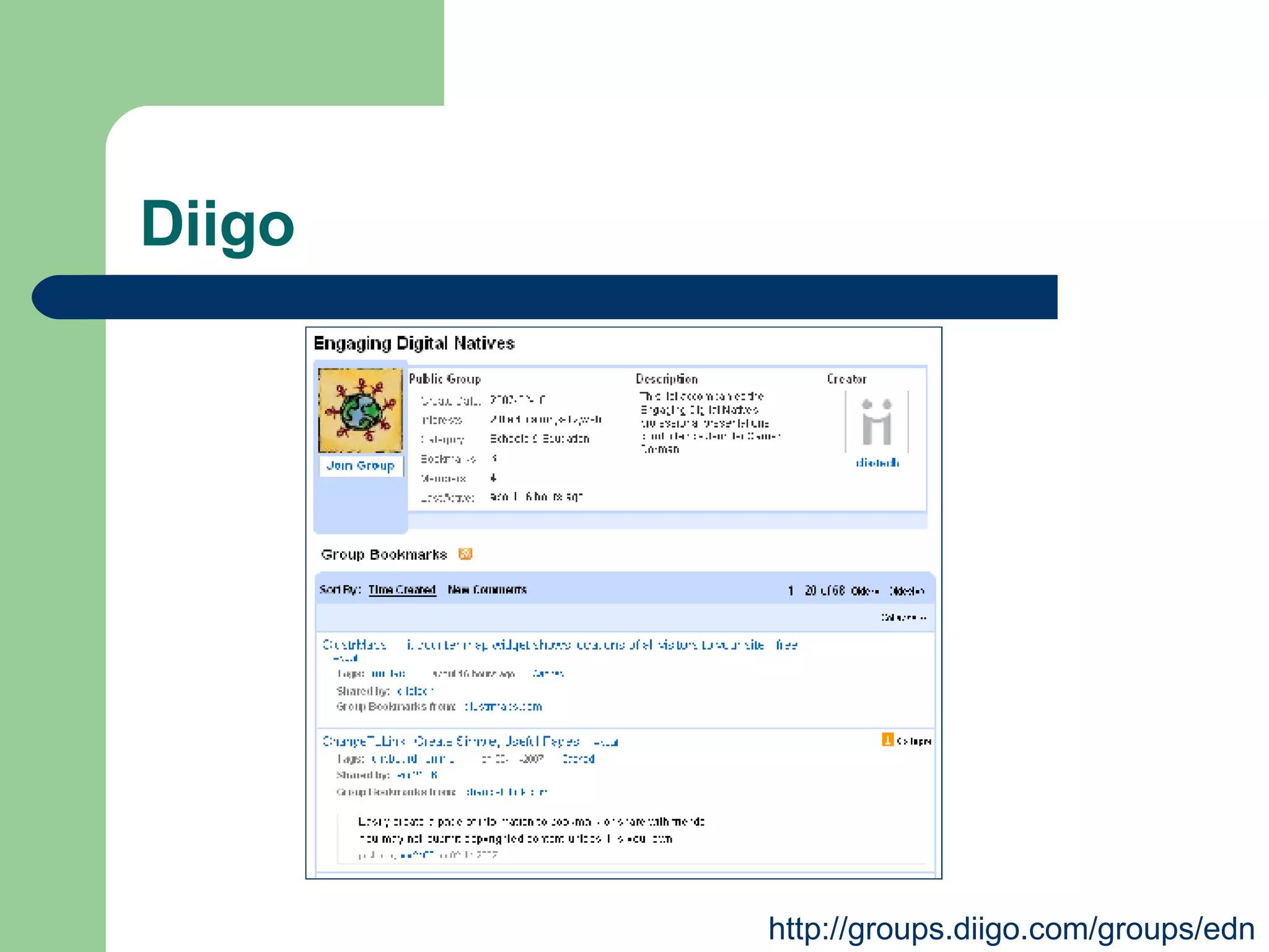 Diigo http://groups.diigo.com/groups/edn 