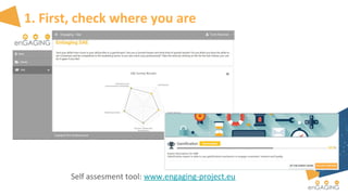 1. First, check where you are
Self assesment tool: www.engaging-project.eu
 